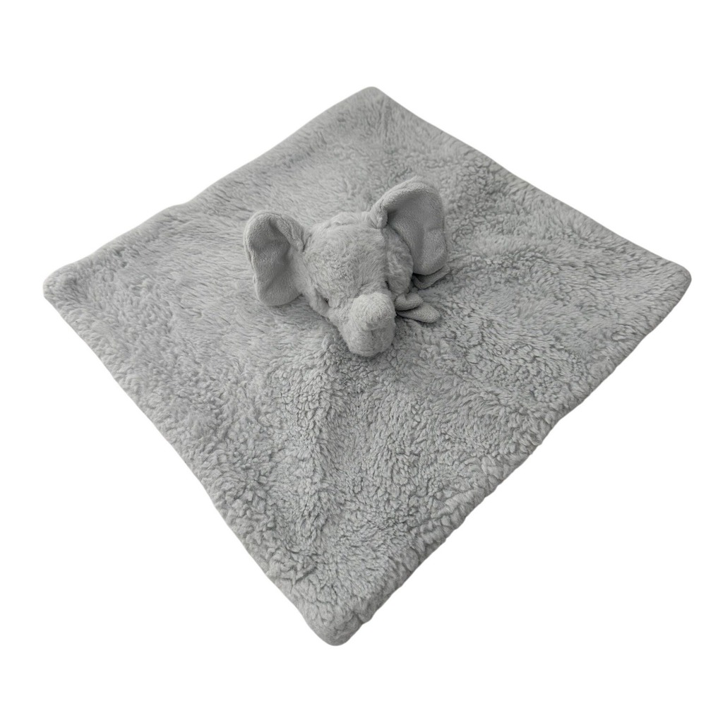 Little Miracles Elephant Security Blanket Gray Plush Lovey Stuffed Animal 13"